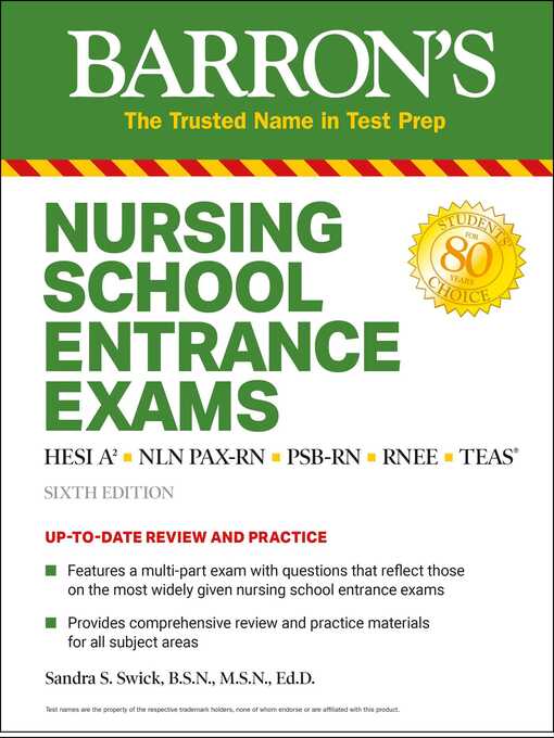 Title details for Nursing School Entrance Exams by Sandra S. Swick - Wait list